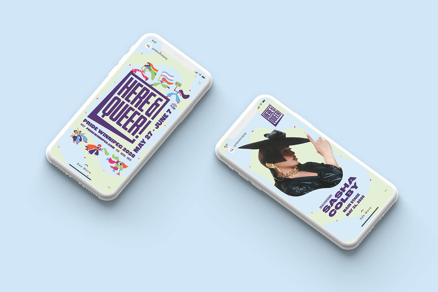 Mockup of instagram stories