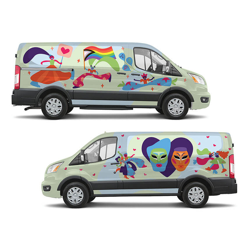 Sides of van wrap