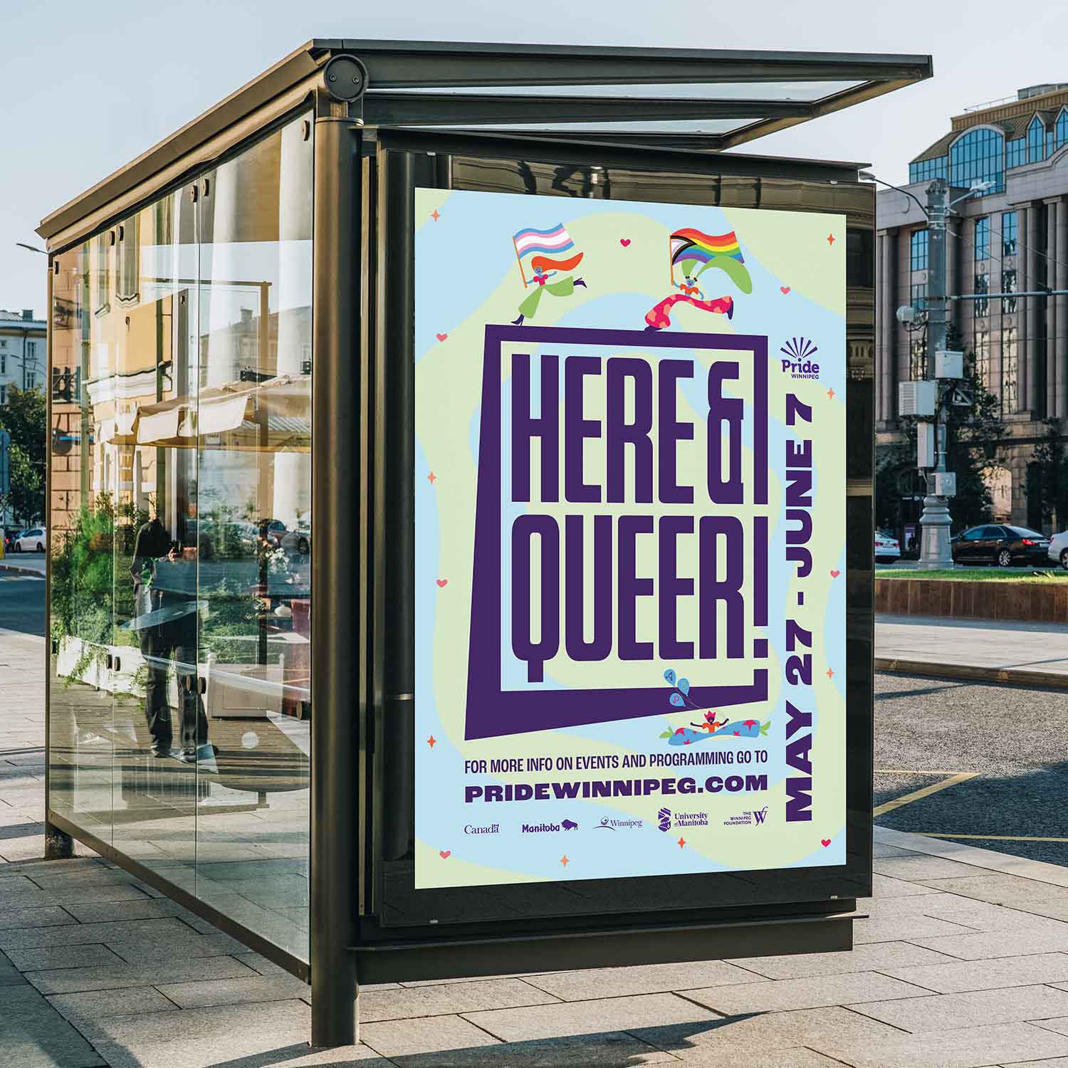 Mockup of bus stop ad