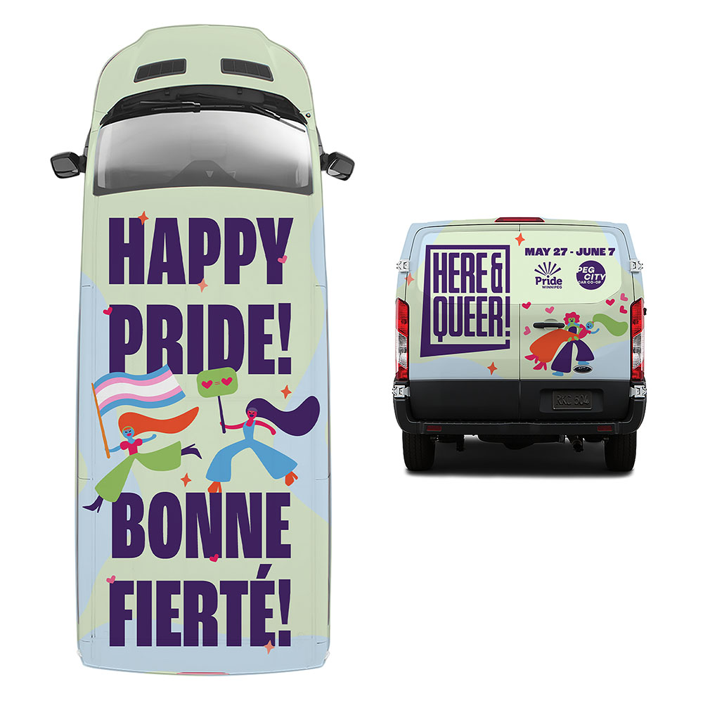 Roof and back of the Pride van